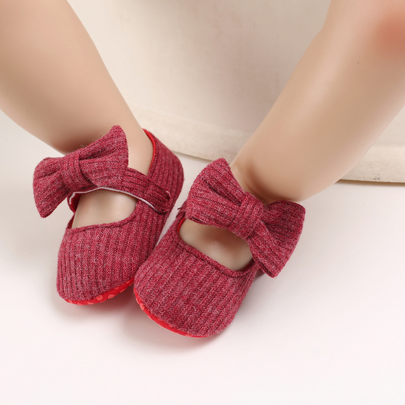 0-1 Joer aalt Puppelchersschong mat mëller Sohle gestrickte Puppelchersschong Joker Prinzessin_voghion.com