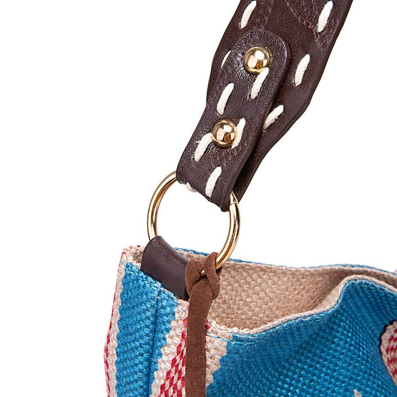 Borsa a tracolla in lino di cotone intrecciato a mano di nuova moda di design bohémien vintage_voghion.com