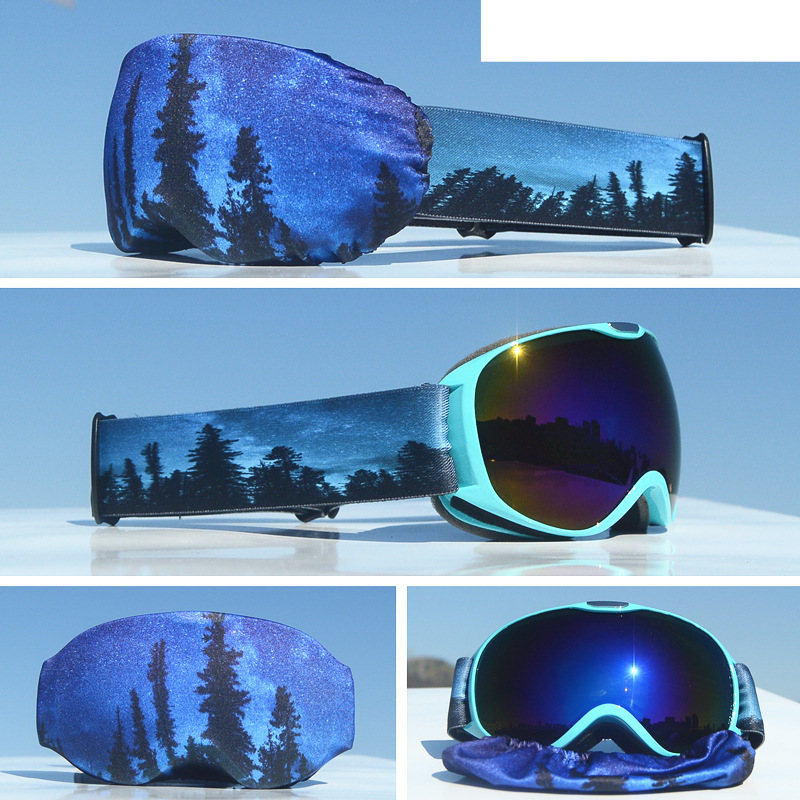 Unisex Children's ski goggles Large spherical glasses Cocker goggles/double anti-fog_voghion.com