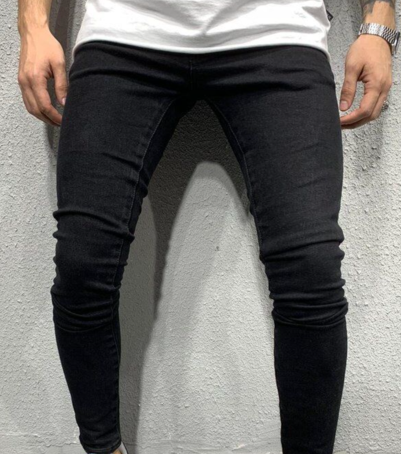 Jeans skinny elasticizzati da uomo - Pantaloni in denim slim fit di alta qualità, jeans comodi e altamente elastici per l'uso quotidiano_voghion.com