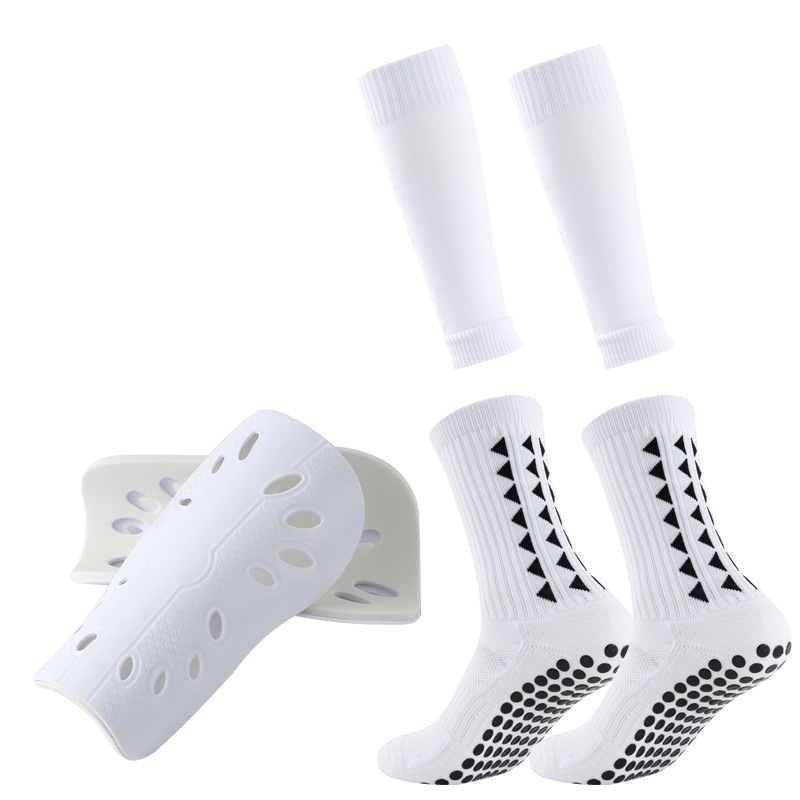 Set štitnika za noge za odrasle, preko koljena, za nogomet, muške i ženske, ljepljive, neklizajuće čarape_voghion.com