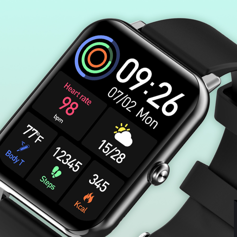 Exclusief voor consumentenelektronica: F15pro Smart Watch Lichaamstemperatuur Bloeddruk Slaap Oefening Stappenherinnering Hartslag Bloedzuurstofarmband_voghion.com