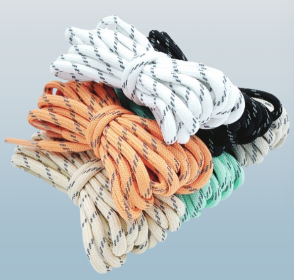 Lacci per scarpe rotondi riflettenti spessi obliqui a pois, produttori di lacci per scarpe, diametro spot 5 mm, corda di cotone colorata, corda intrecciata per pantaloni_voghion.com