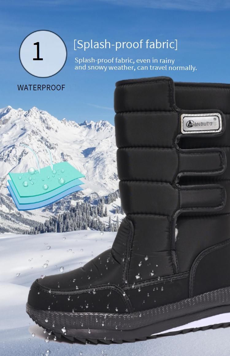Men's & Women's Winter Snow Boots With Thick Fleece Lining, Waterproof & Slip-Resistant, High-Top Insulated Boots For Extreme Cold Weather_voghion.com