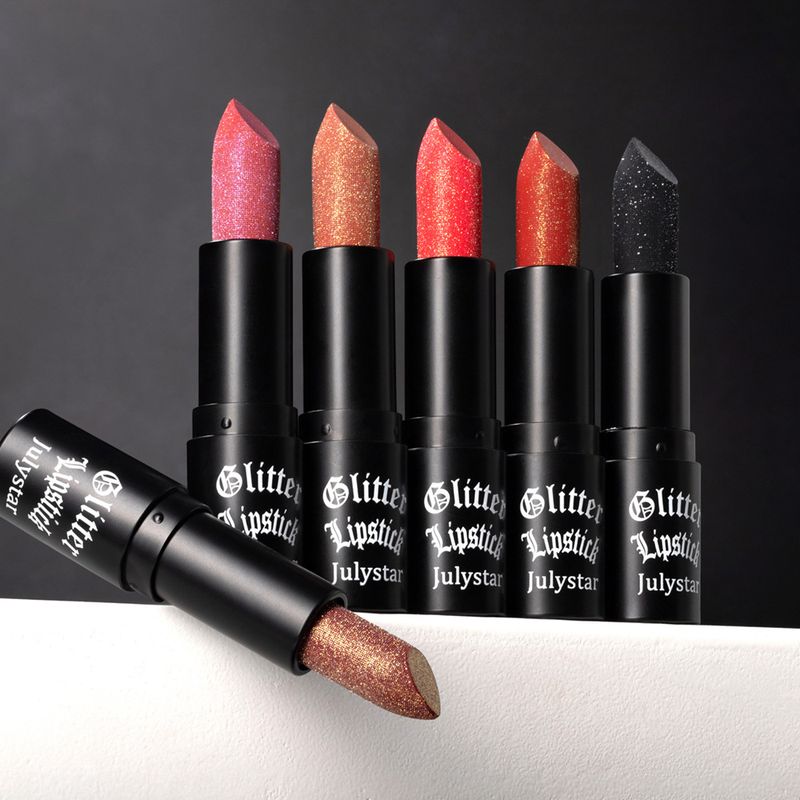 12-color Sparkling Starry Sky Diamond Lipstick, Finely Engraved Sparkling And Lustrous Lip Balm_voghion.com