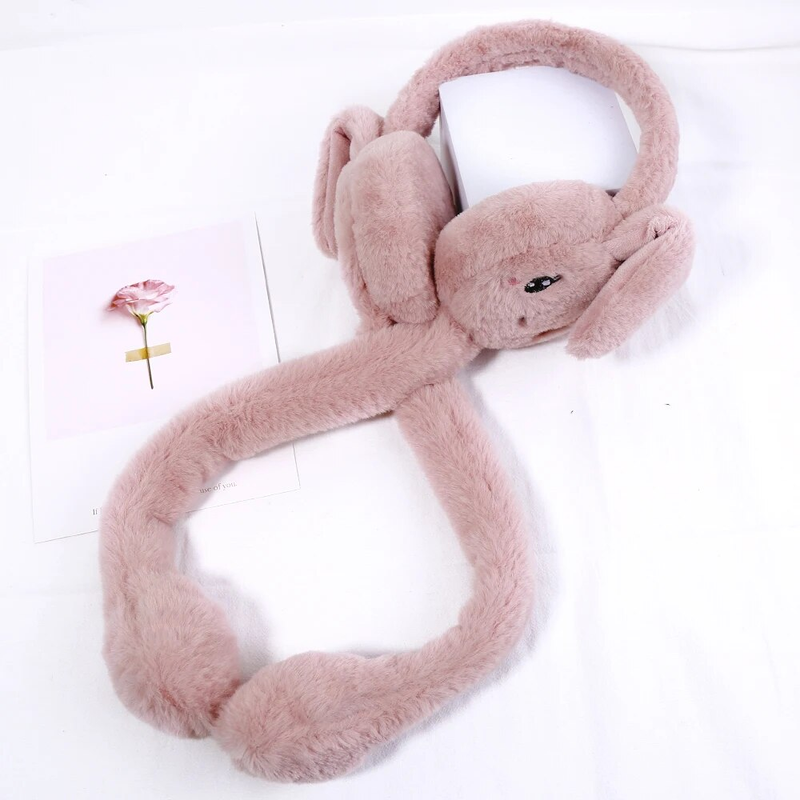 1Pcs Neue Dame Flauschigen Herbst Und Winter Nette Warme Bewegen Die Airbag Kaninchen Ohren Kalten Ohrenschützer, weiche Ohrenschützer Täglichen Verschleiß_voghion.com