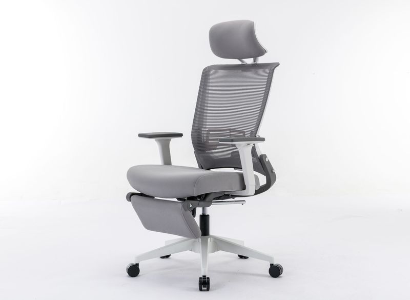Ergonomic Office Chair With Lumbar Support & Headrest & Flip-up Arms Height Adjustable Rocking Home Office Desk Swivel High Back Computer Chair Warm Taupe Mesh Study Chair_voghion.com