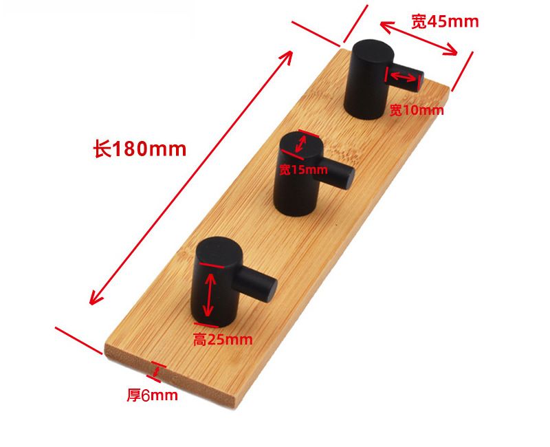 Bamboehouten haken voor keuken en badkamer, decoratieve roestvrijstalen haken zonder pons, hoeden- en handdoekhaken, rechtstreekse levering door de fabriek_voghion.com