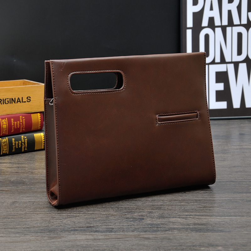 Männer Messenger Bag Classic Einfache Retro Schëller Bag Business Casual Héich Qualitéit Trendy Clutch Bag_voghion.com