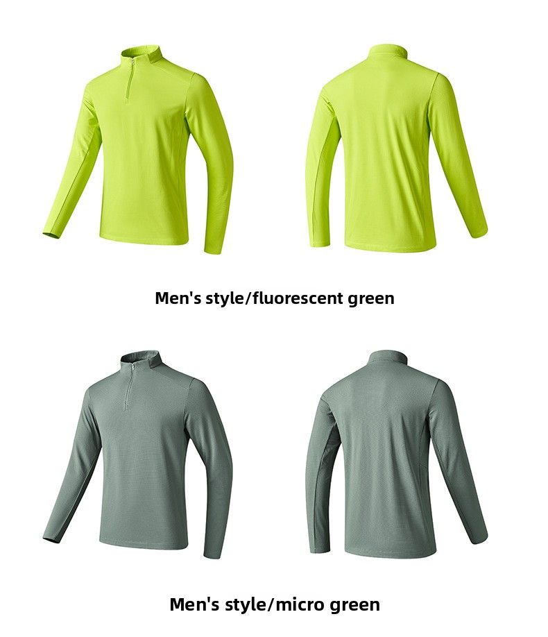 Felpa in pile antibatterica con mezza cerniera e collo alto 7A per uomo, autunno e inverno, riscaldamento a infrarossi lontani, casual e sportiva_voghion.com