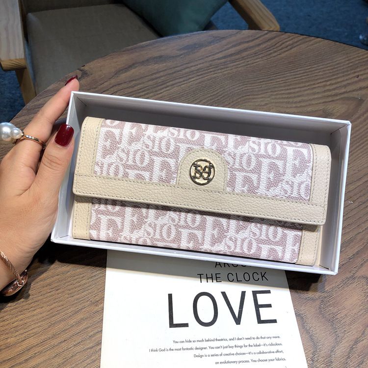 Wallet Long Purse Women's Leather Wallet Large Capacity Multi-card Bag Mobile Phone Bag Tide_voghion.com