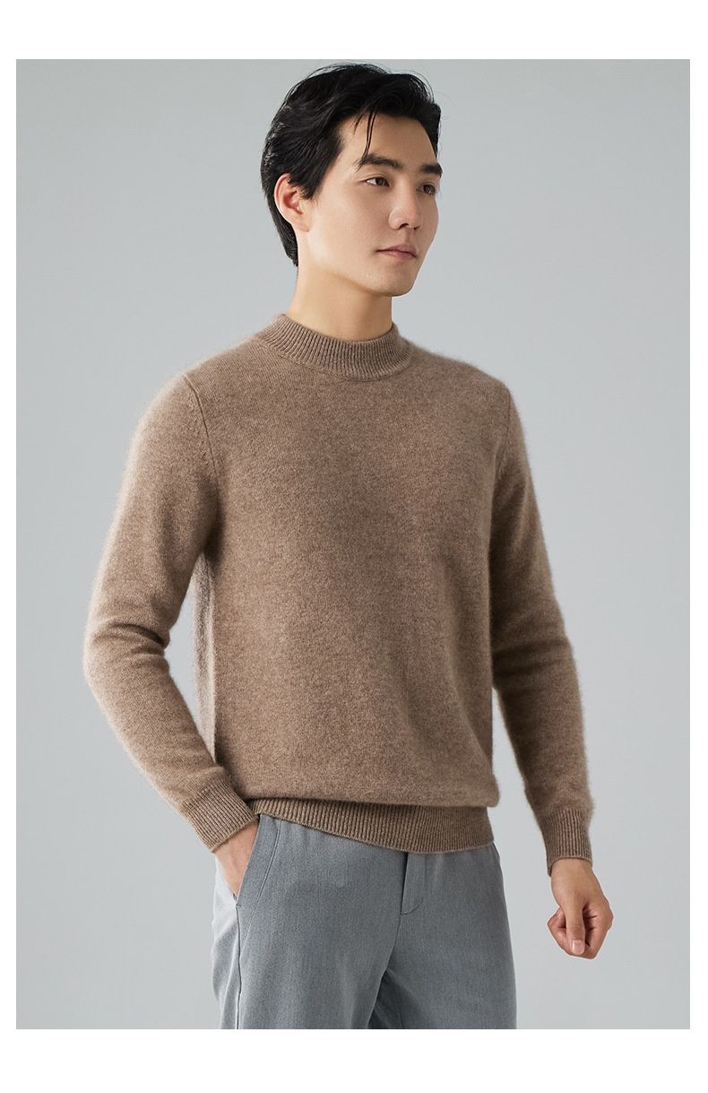 Nordmann Autumn Winter 's Cashmere Thickened Plus Size Half Turtleneck Loose Inner Layer Base Shirt Pullover Wool Sweater For_voghion.com