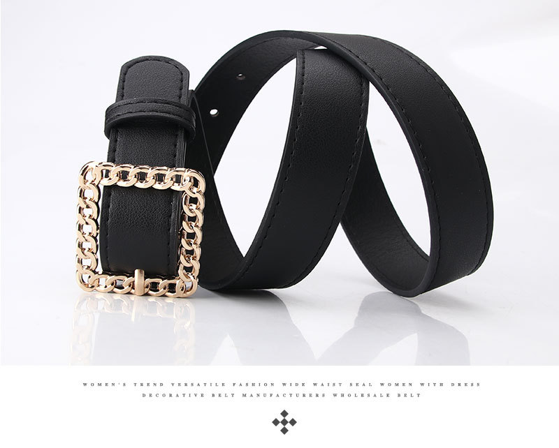 Dámský opasek s dutou čtvercovou sponou, dámský dekorativní opasek, elegantní jednoduchý džínový opasek_voghion.com