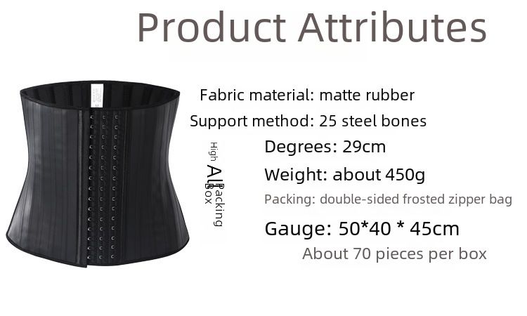Sport Fitness Latex korsett bauch zusammenziehen bindung gürtel körper gestaltung kleidung 25 stahl knochen glänzend gummi korsett Latex_voghion.com