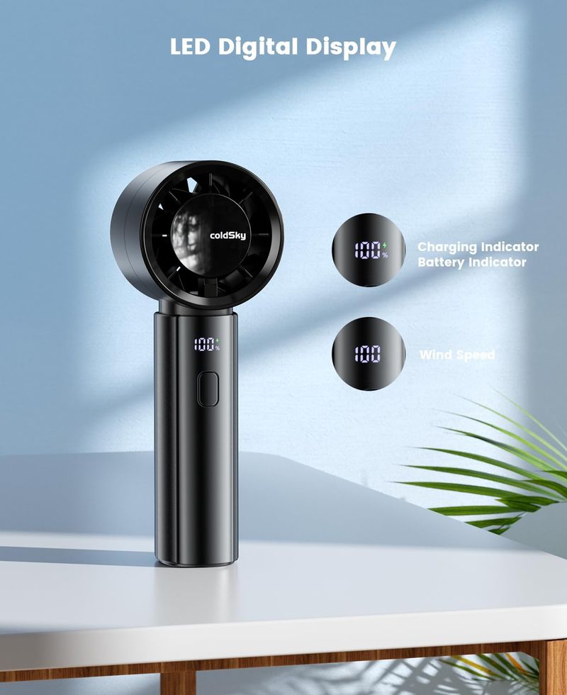 Digital Turbo - 5 Speed 4000mAh High Speed Fan_voghion.com