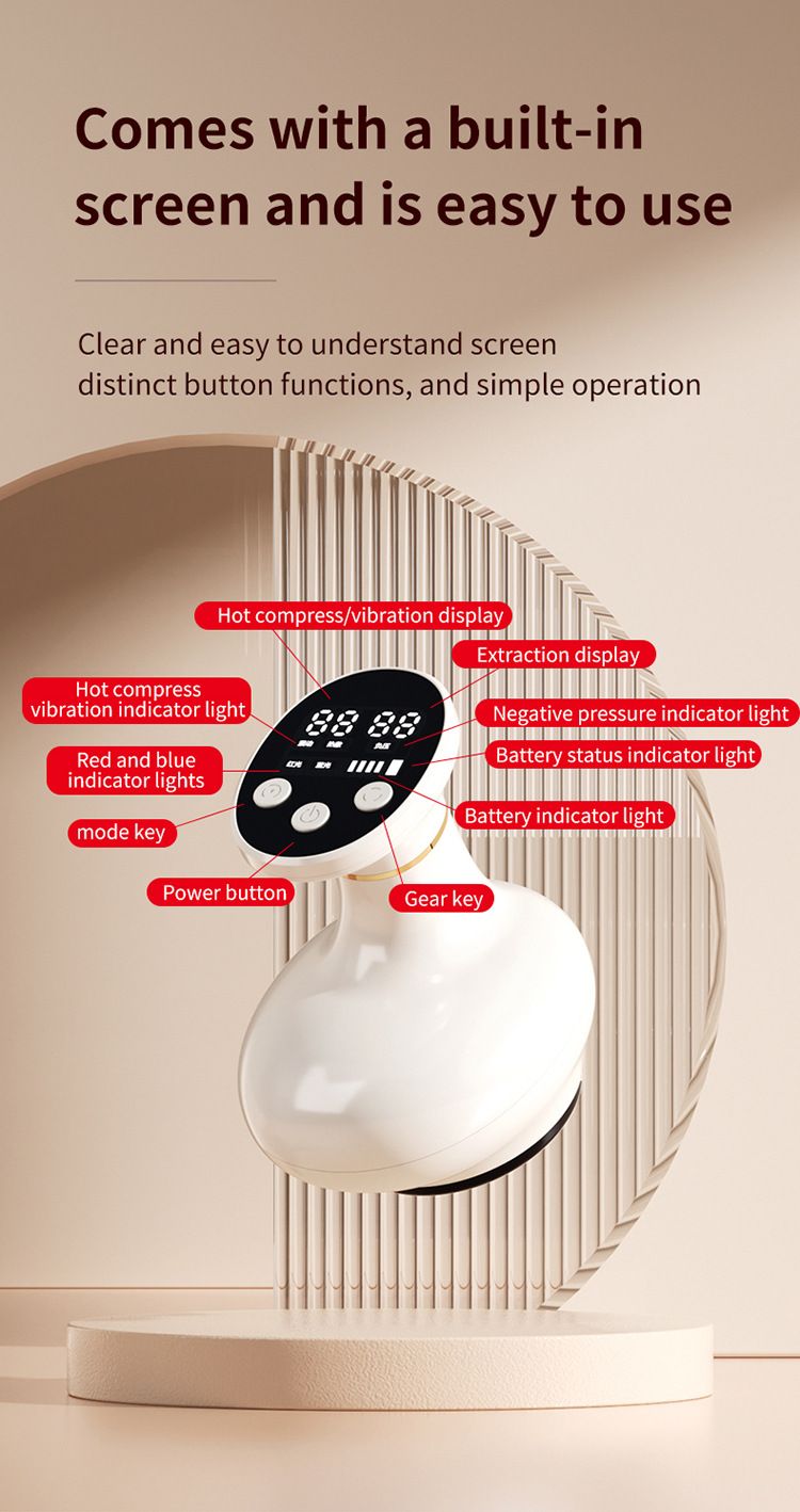 Elektrische Meridianbürste, Ganzkörperreibung, Bauchbürsten, Gerät zum Abnehmen der Beine, Instrument zur Baggertherapie, Schabinstrument für Heizmassage_voghion.com