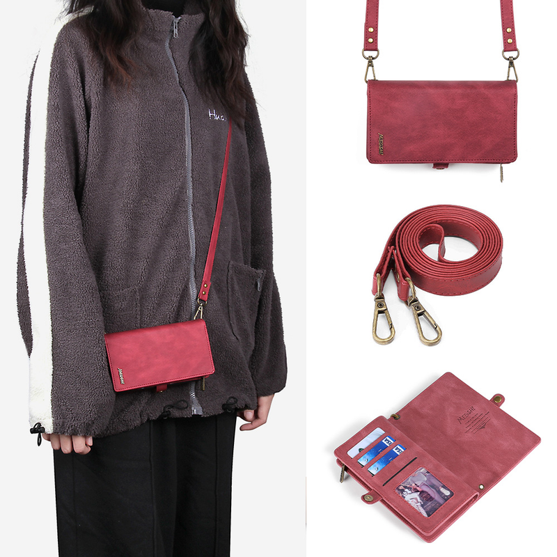 Portafoglio PU Moda Spalla Pelle Custodia per Telefono per iPhone 6 6S 7 8 Plus X XS XR XSMax SE2020 11 12 13 14 Mini Pro ProMax_voghion.com