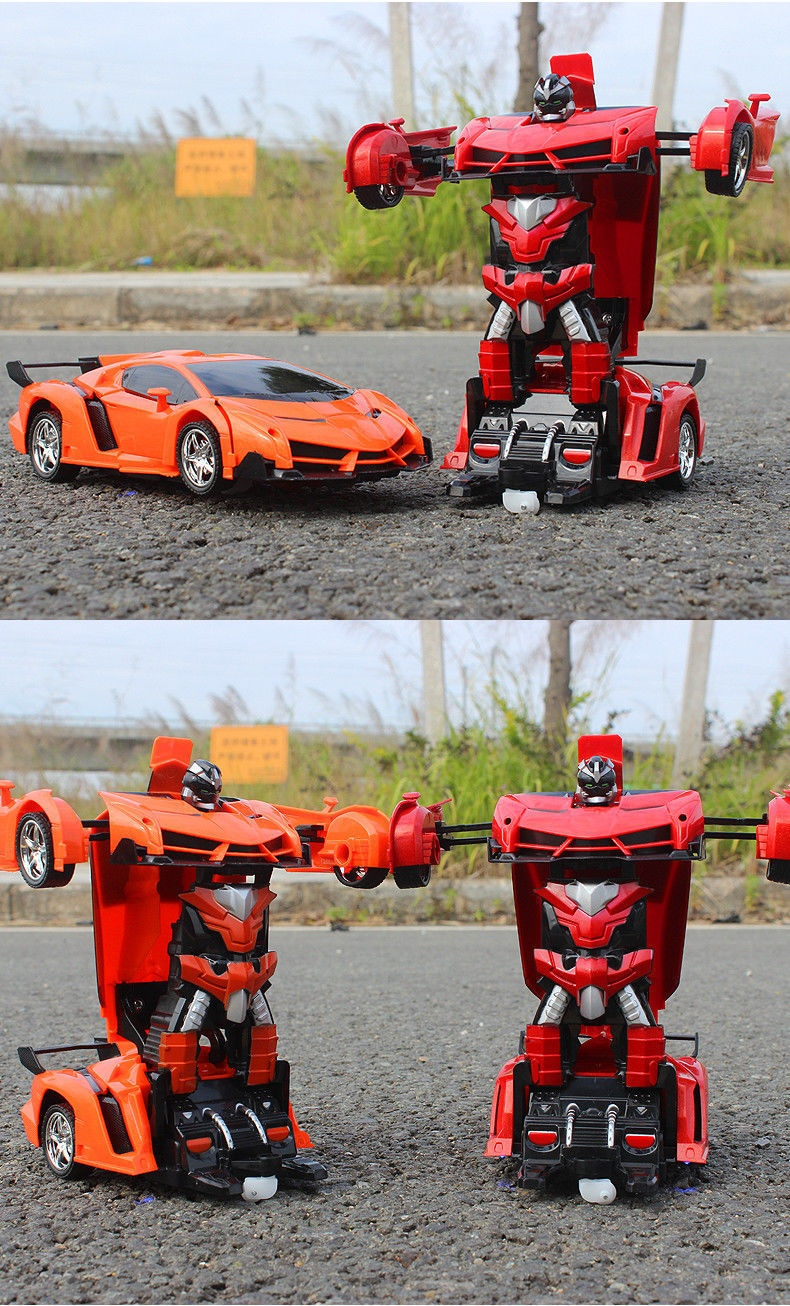 Remote One Click Deformation Car, Diamond Wireless Remote Control Car Robot, Charging Dynamic Boy And Children's Toys_voghion.com