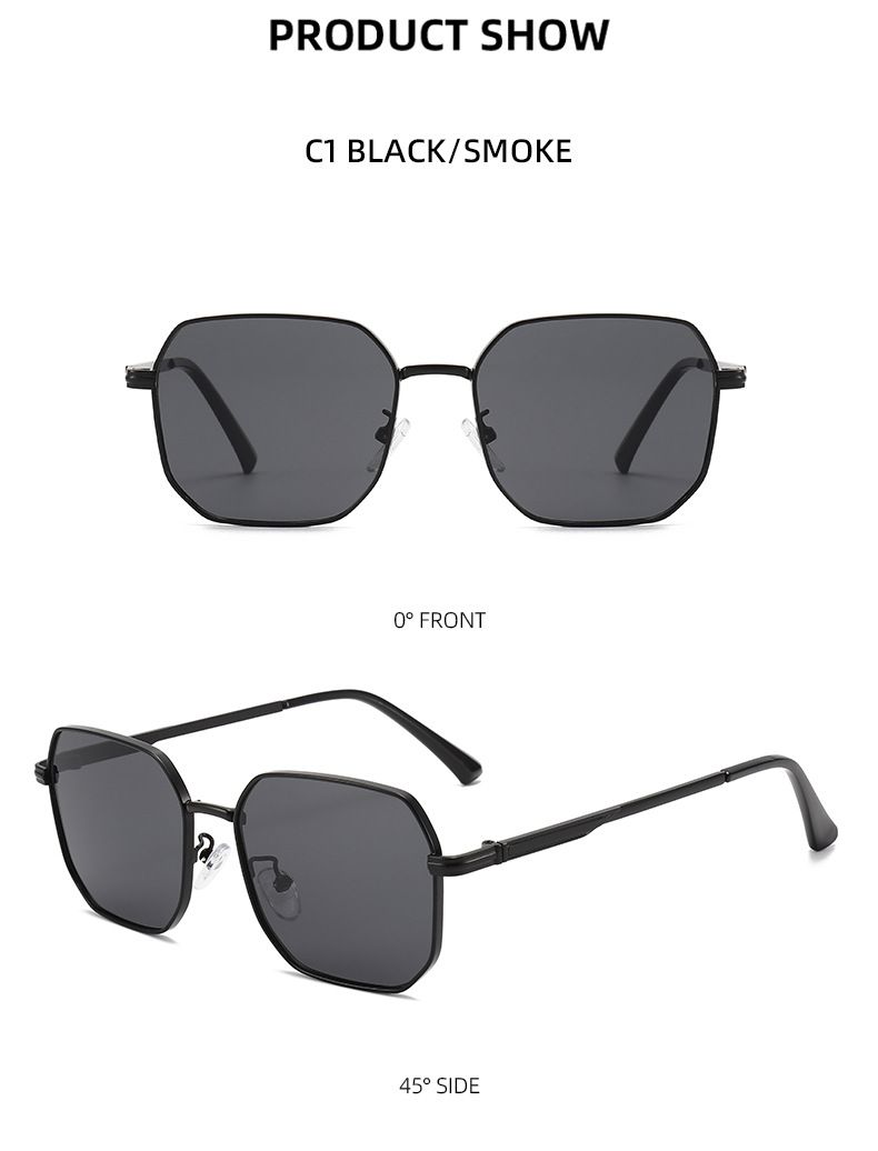 Nouvelles lunettes de soleil rétro polygonales pour hommes, style punk, petite monture_voghion.com