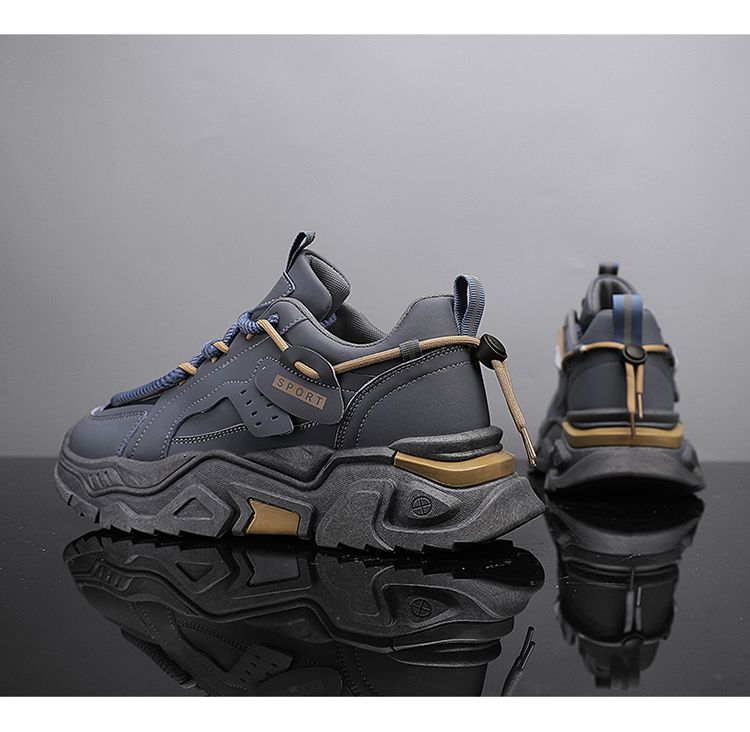 Scarpe da papà per uomo Ins Trend Aumento autunno Scarpe per uomo Sport Piccole scarpe bianche per uomo Tutte le tendenze Scarpe con suola spessa Tide_voghion.com