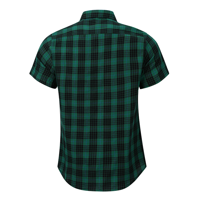 Camicie hawaiane casual da uomo transfrontaliere camicie a maniche corte da uomo del commercio estero camicie da uomo all'ingrosso camicie a quadri europee e americane_voghion.com
