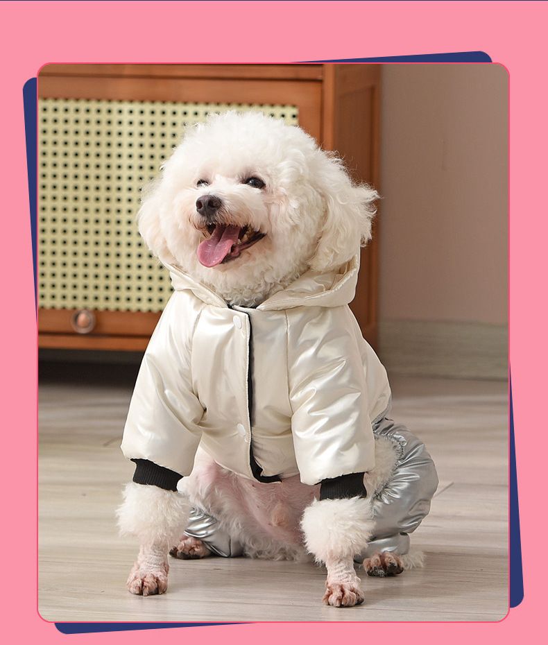 Ropa para mascotas Abrigo acolchado impermeable y resistente al viento para perros Ropa cálida para perros Abrigo acolchado de cuatro patas para mascotas_voghion.com
