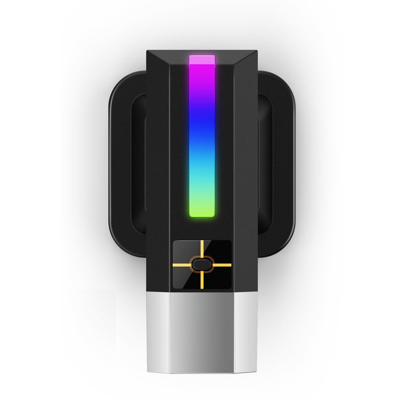 New wired dynamic metal hose bendable RGB backlit computer desktop microphone for live streaming_voghion.com
