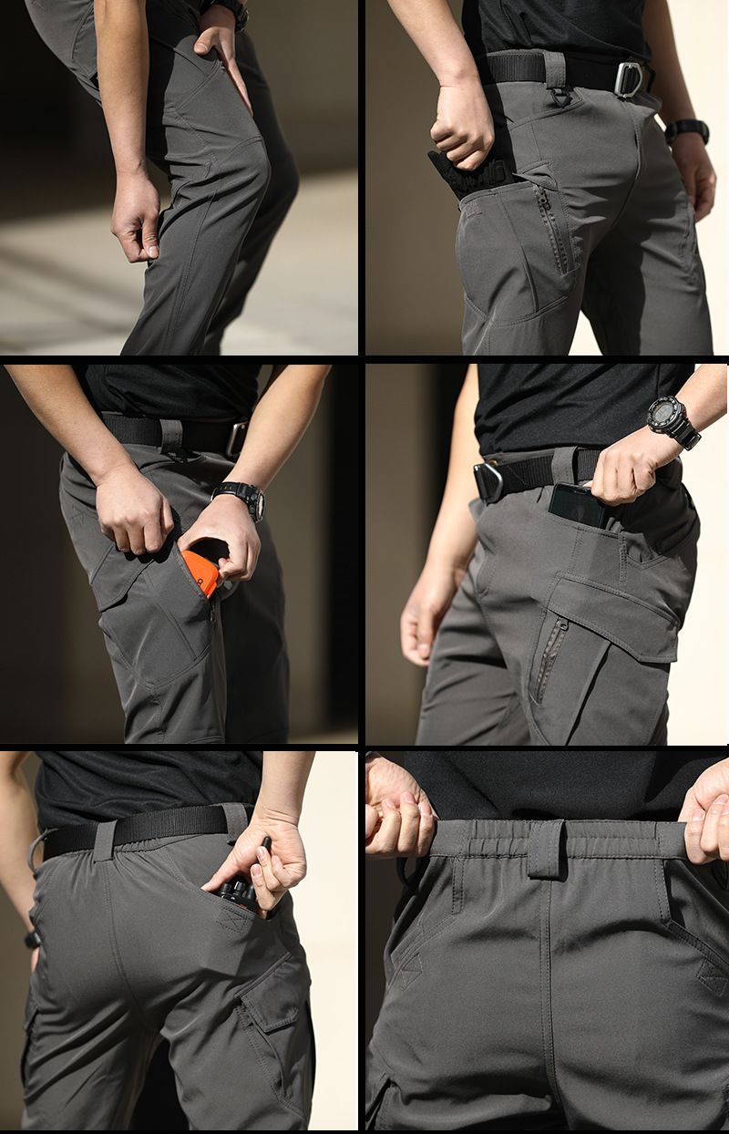 Outdoor Governor pehmest kestast taktikalised elastsest kangast linna sõjaväe fännid IX7 mitme taskuga töövõitluse püksid_voghion.com