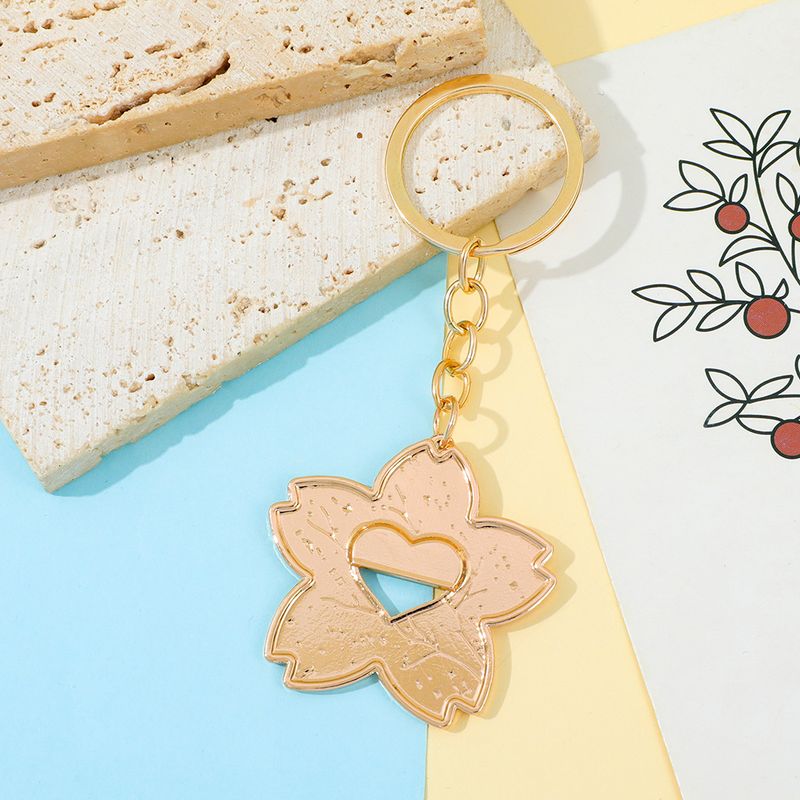 Popolare piccolo portachiavi con fiore di ciliegio fresco rosa, amore, ragazza carina, ciondolo in lega di zinco, vendita calda_voghion.com