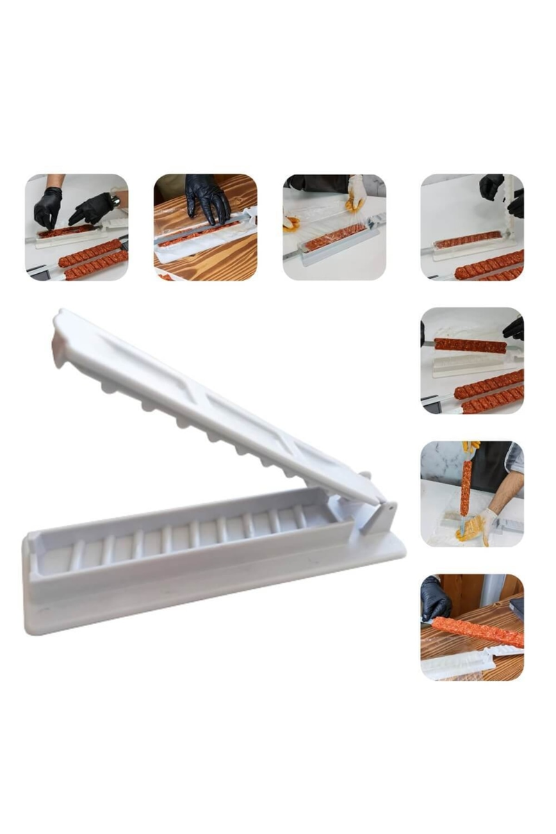 Single Row Kebab Maker Bbq Meat Skewer Machine Convenient Reusable Plastic Bbq Skewer Maker For Easy Kebab Preparation BBQ Tools_voghion.com