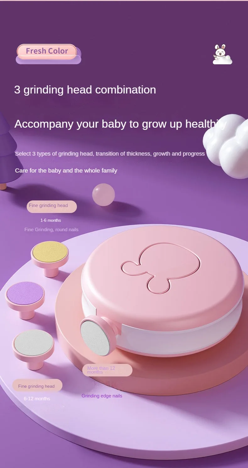 Trimmer elettrico Strumenti per la cura Set per l'igiene dei bambini Strumento per lucidare i bambini Tagliaunghie per manicure per bambini_voghion.com