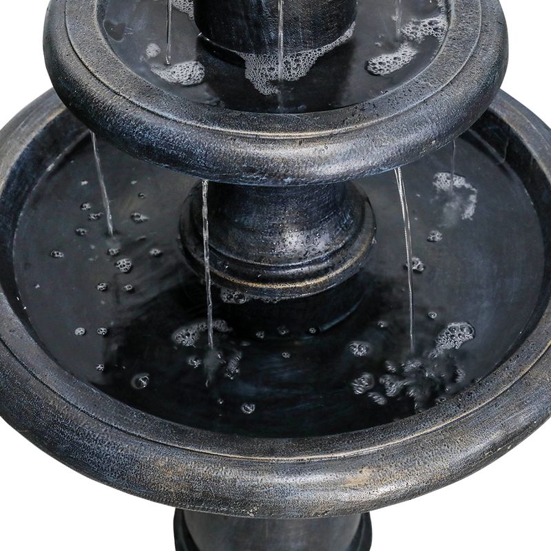 Moderner Betonbrunnen Für Den Außenbereich, 115 cm alto, mit Tauchpumpe_voghion.com