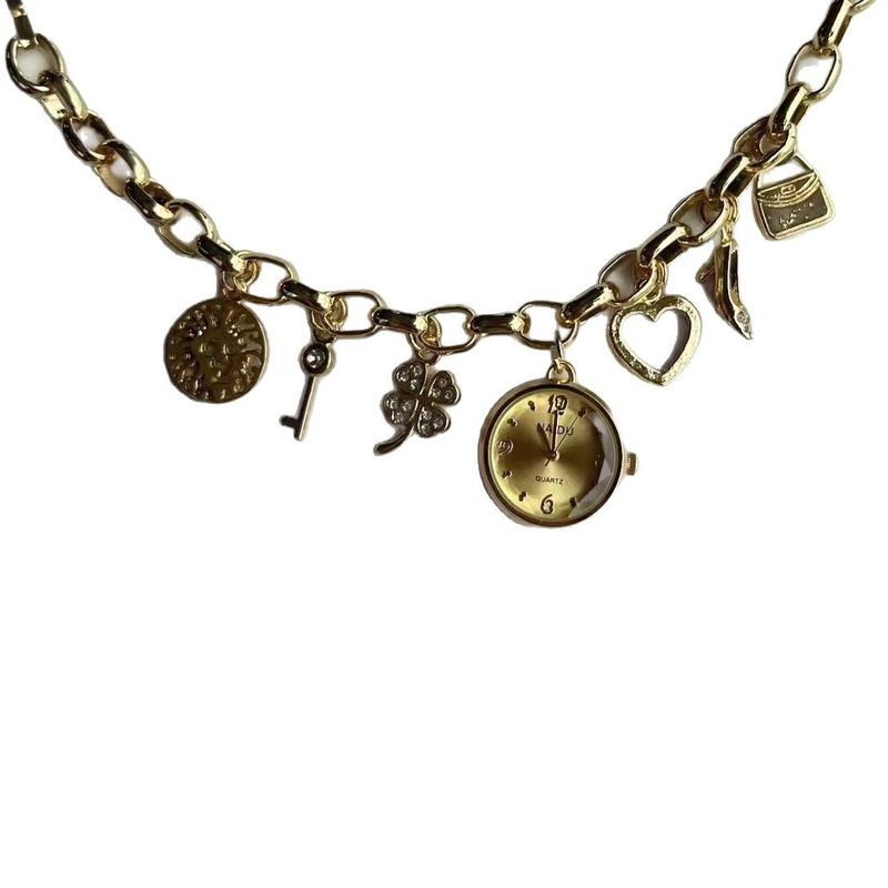 Braccialetto con ciondolo alla moda, stile punk, con catena, versatile, per abbigliamento, orologio, prezzo per donna_voghion.com
