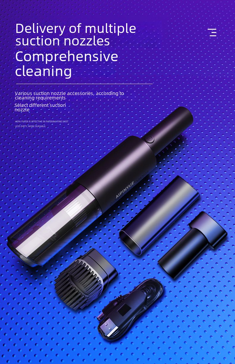 Car Wireless Vacuum Cleaner Car Handheld Portable Vacuum Appliance High Power Mini Small Car Home Dual Use_voghion.com