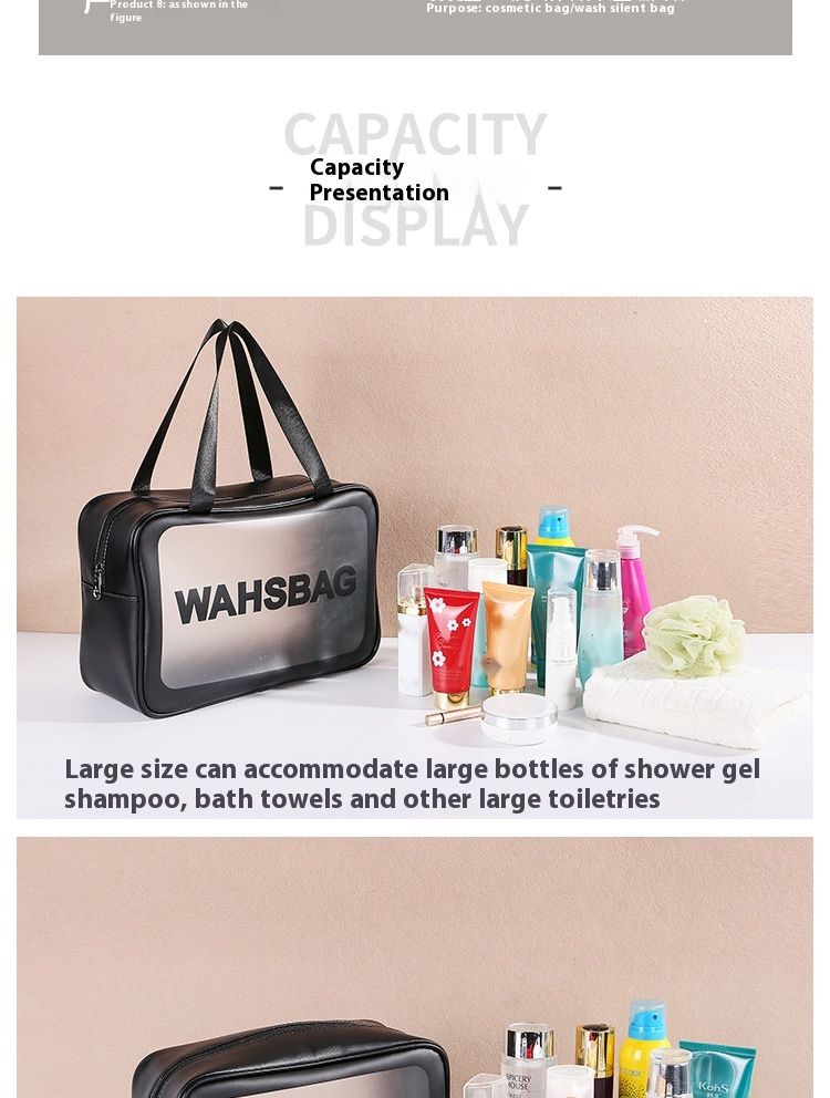 PVC make-up tas nieuwe grote capaciteit draagbare vrouwen reizen transparante waterdichte toilettas opbergtas handtas tas_voghion.com
