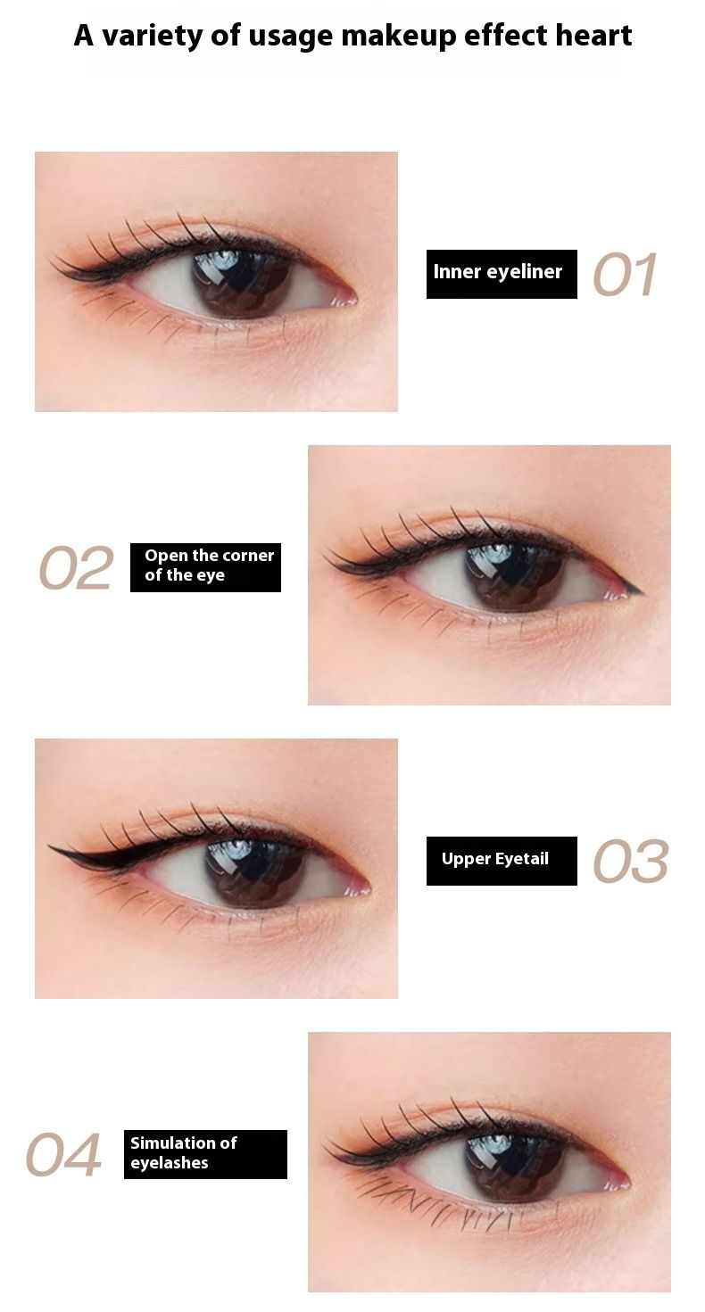 A. M. G Makeup Eyeliner in crema, setoso e liscio, illuminante per gli occhi, durevole, impermeabile, resistente al sudore, ad asciugatura rapida._voghion.com