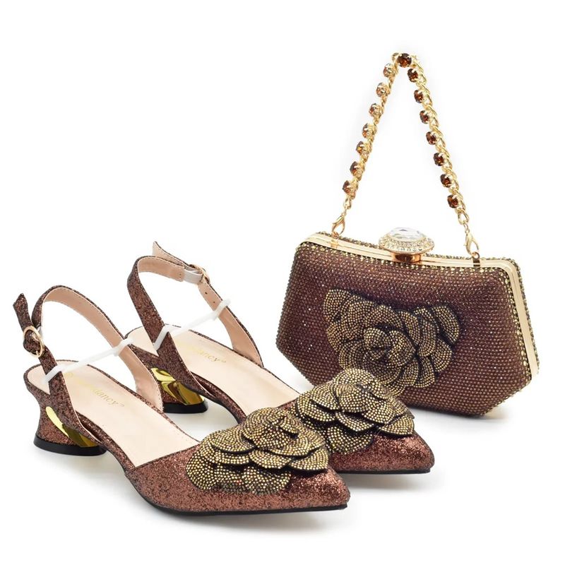 Sandalias de tacón alto con bolso joya de caja dura Bolso de fiesta diario_voghion.com