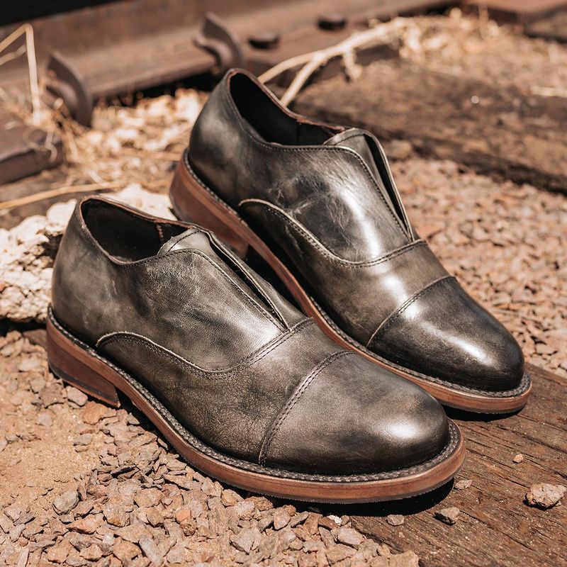 Scarpe casual da uomo in pelle con tacco basso e testa tonda, di qualità imbattibile, 2025_voghion.com