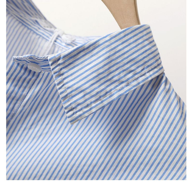 Camicia giapponese in cotone con maniche lunghe e ricamo in stile college_voghion.com