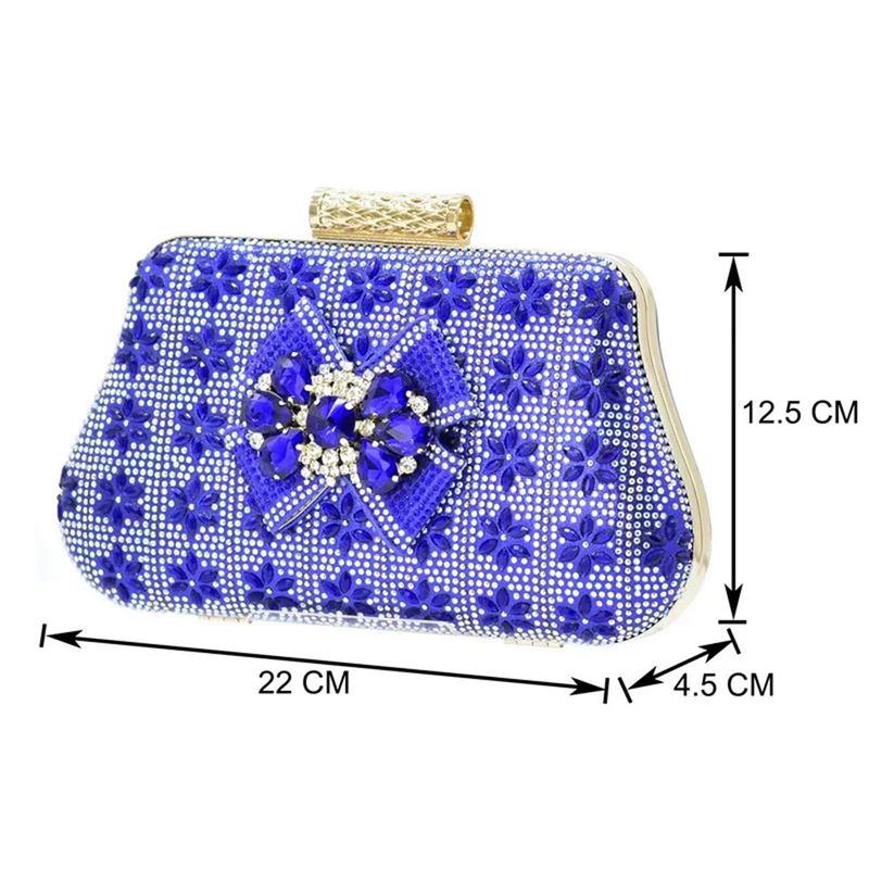 Party with high heel broken diamond round head fish mouth sandals with diamond bow decorated dinner clutch_voghion.com