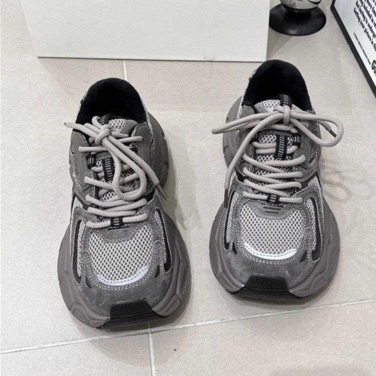2024 Spring Autumn New Thick Women's Dad's Ins Student Slow Running Shoes, Soft Soled Versatile Sports And Leisure Shoes_voghion.com