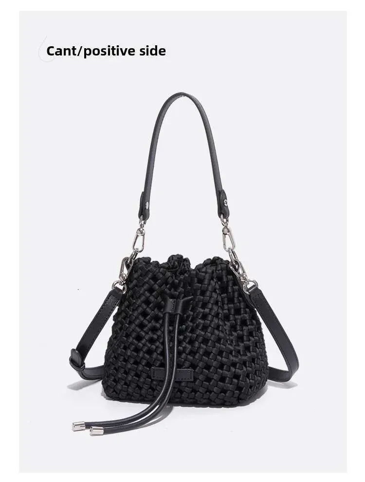 Nuova borsa a secchiello in seta intrecciata, tendenza moda, versatile, mini borsa a tracolla monospalla casual_voghion.com