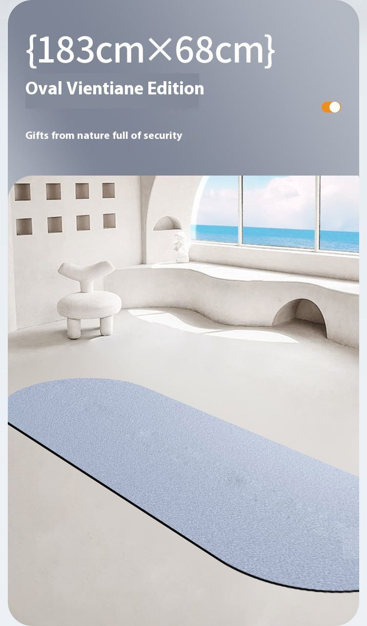 Yogamatten Kokosfaser PU Naturkautschuk Yogamatte 5mm Oval Schweißabsorbierende rutschfeste Matte_voghion.com