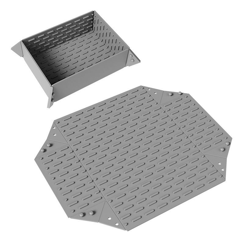 2-in-1 Foldable Storage Box & Multi-Purpose Mat | Silicone Draining Mat, Table Mat, Pot Holder, Heat-Resistant Trivet, Dish Drying Pad, Cup Mat_voghion.com