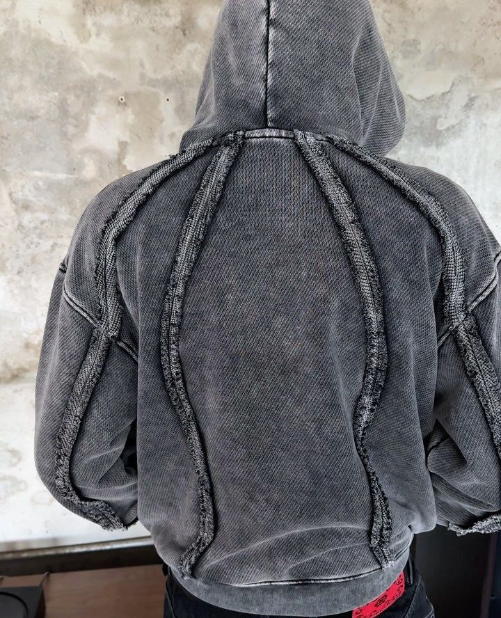 Felpa con cappuccio pesante con zip e grafica 3D - Pullover streetwear per uomo e donna_voghion.com