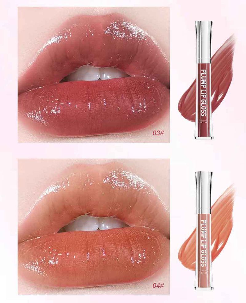 Lip Plumper hidratáló ajakfény Extrém teltebb dúsító ajakfény Színezett ajakfény Csillámos ajkak Smink 6 színben_voghion.com