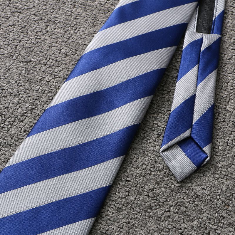 Camicia da studente giapponese unisex JK con cerniera regolabile, stile college, senza bisogno di annodare, con decorazione a righe_voghion.com