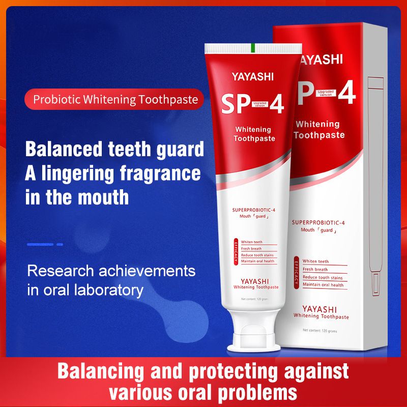 YAYASHI English SP-4 Probiotic Toothpaste, Whitening Teeth, Refreshing Breath, 120g, Foshan Universal_voghion.com