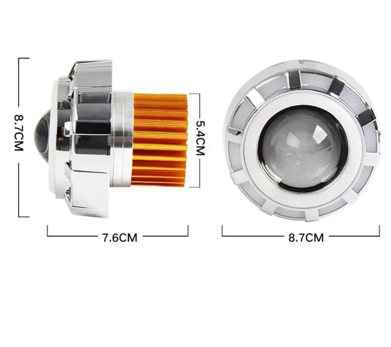 motorcycle LED flash modified headlight ghost fire angel eye demon eye dual light lens laser cannon_voghion.com