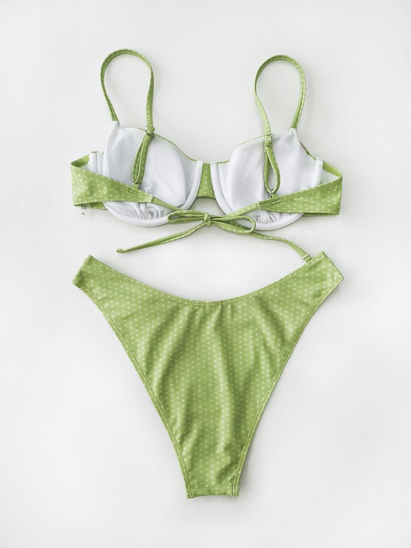 Costume da bagno da donna con spalline regolabili, grazioso set bikini_voghion.com